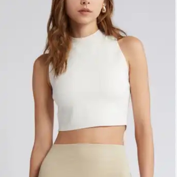 Open Edit cream ribbed top size Large - Picture 1 of 5